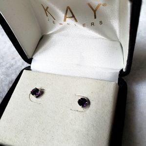 Kay Jewelers Amethyst Earring Studs